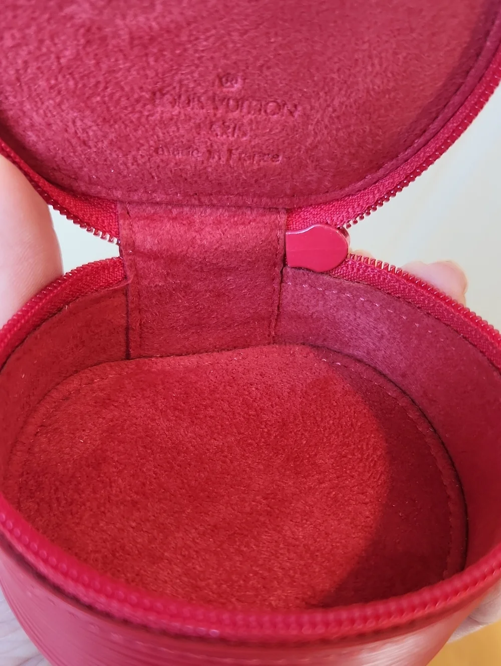 Red Leather Jewelry Case